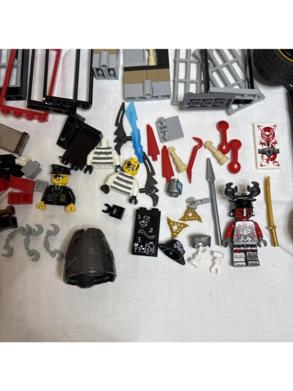 LEGO Loose Lot Ninjago City Police Island Jays Jet Mixed Bricks Bulk Piece Parts